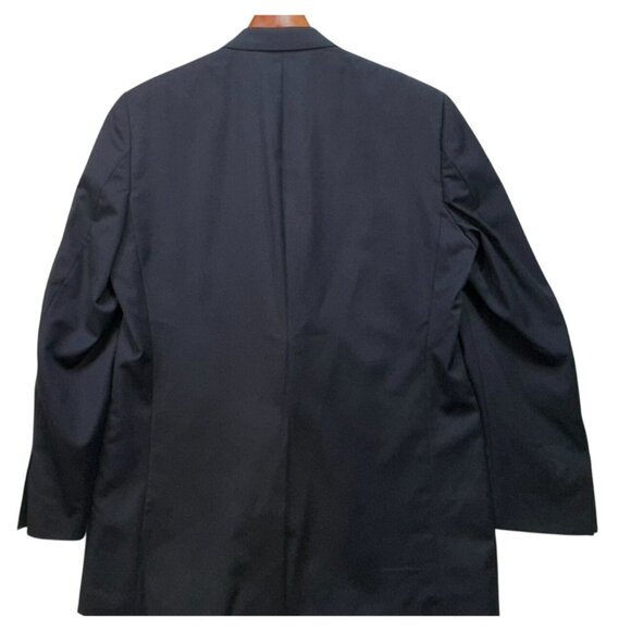 Chaps Mens Wool Blazer Jacket 42L Navy Blue Two Gold Button Old Money - Picture 13 of 13